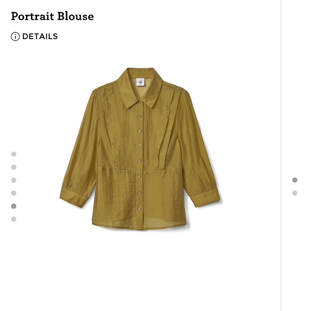 CAbi Olive Button-Up Blouse